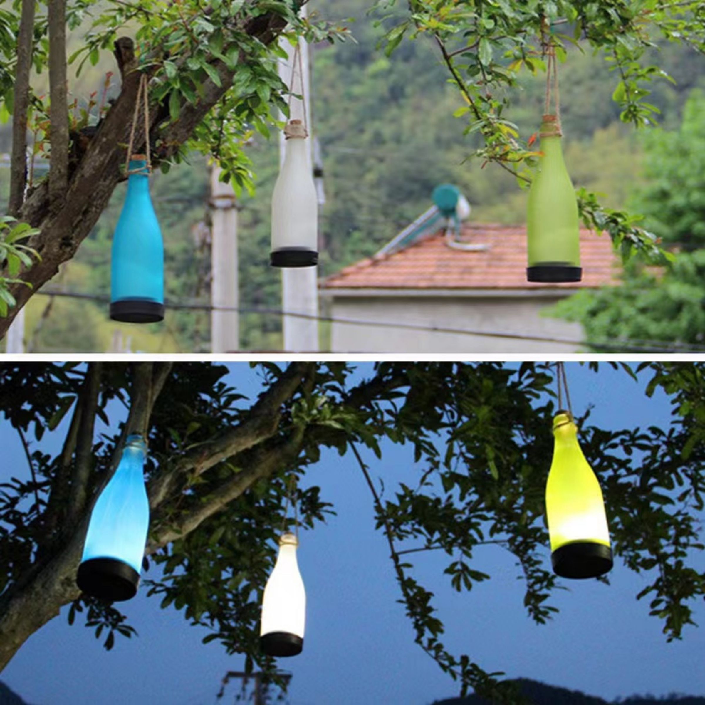 Luces de botella LED lámpara de colgación de jardín para fiestas patio de patio de jardín al aire libre (ESG10130)
