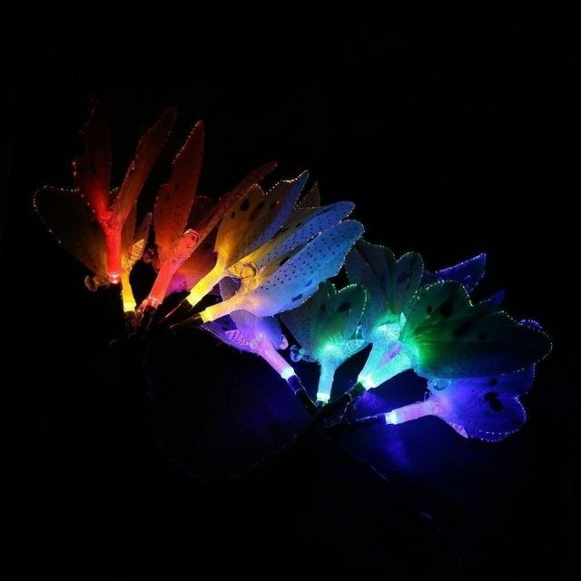  Luces de hadas con energía solar Decoración de fiesta multicolor impermeable en forma de mariposa (ESG19724)
