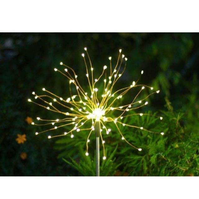  120 LED Estaca Paisaje Fuegos artificiales Estrellas Luces solares para jardín (ESG20647)
