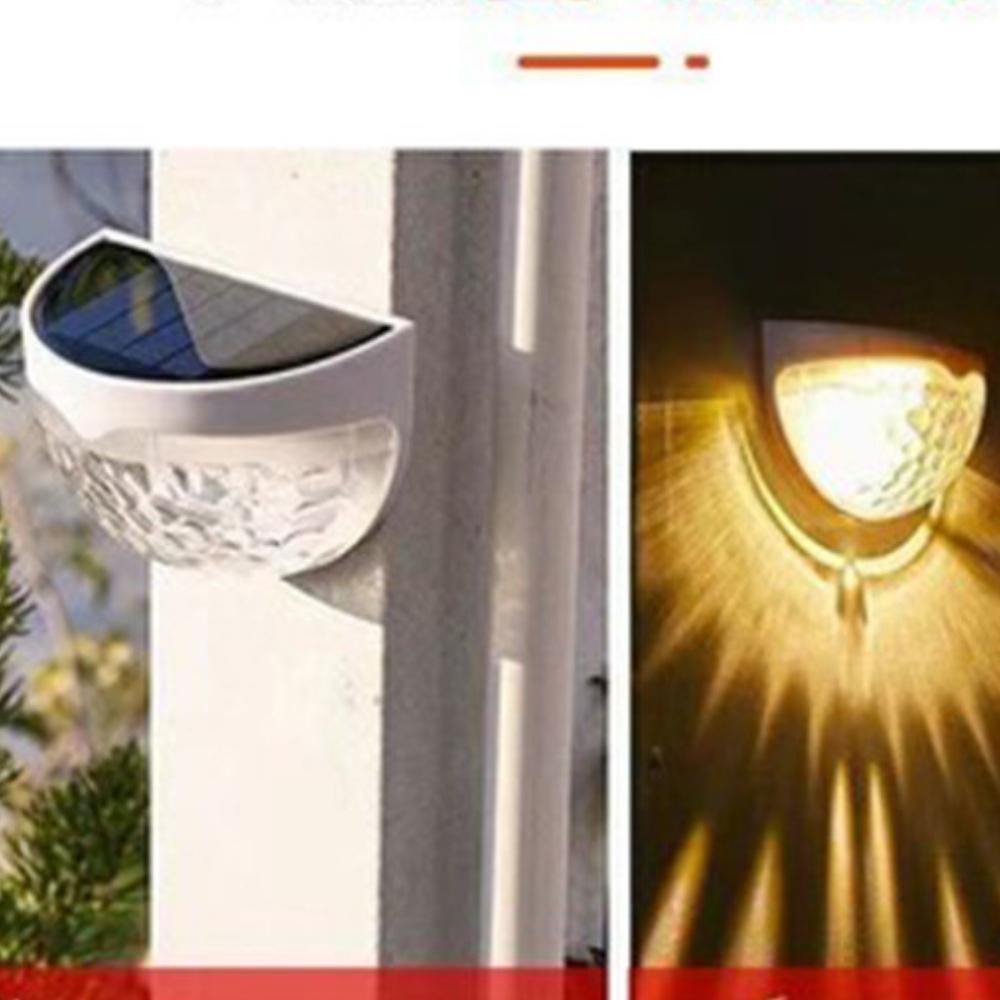 Lámpara de energía solar de montaje solar semi-circular, luz LED, jardín al aire libre (ESG20766)