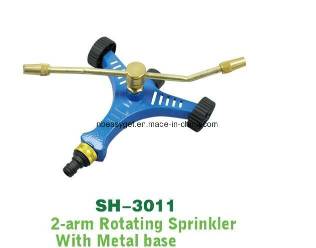 Sprokler rotativo de 3 brazos para la base de la rueda de metal de riego de césped (ESG10096)