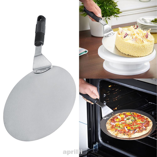 Espátula para pizza de acero inoxidable Mango de fácil agarre Levantador de pasteles Espátula para galletas Pala (ESG11940)