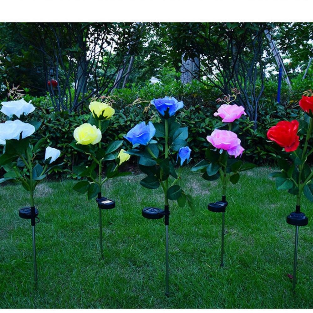 Rose Light LED al aire libre LED Patio Solar Patio Decoración del jardín (ESG19672)