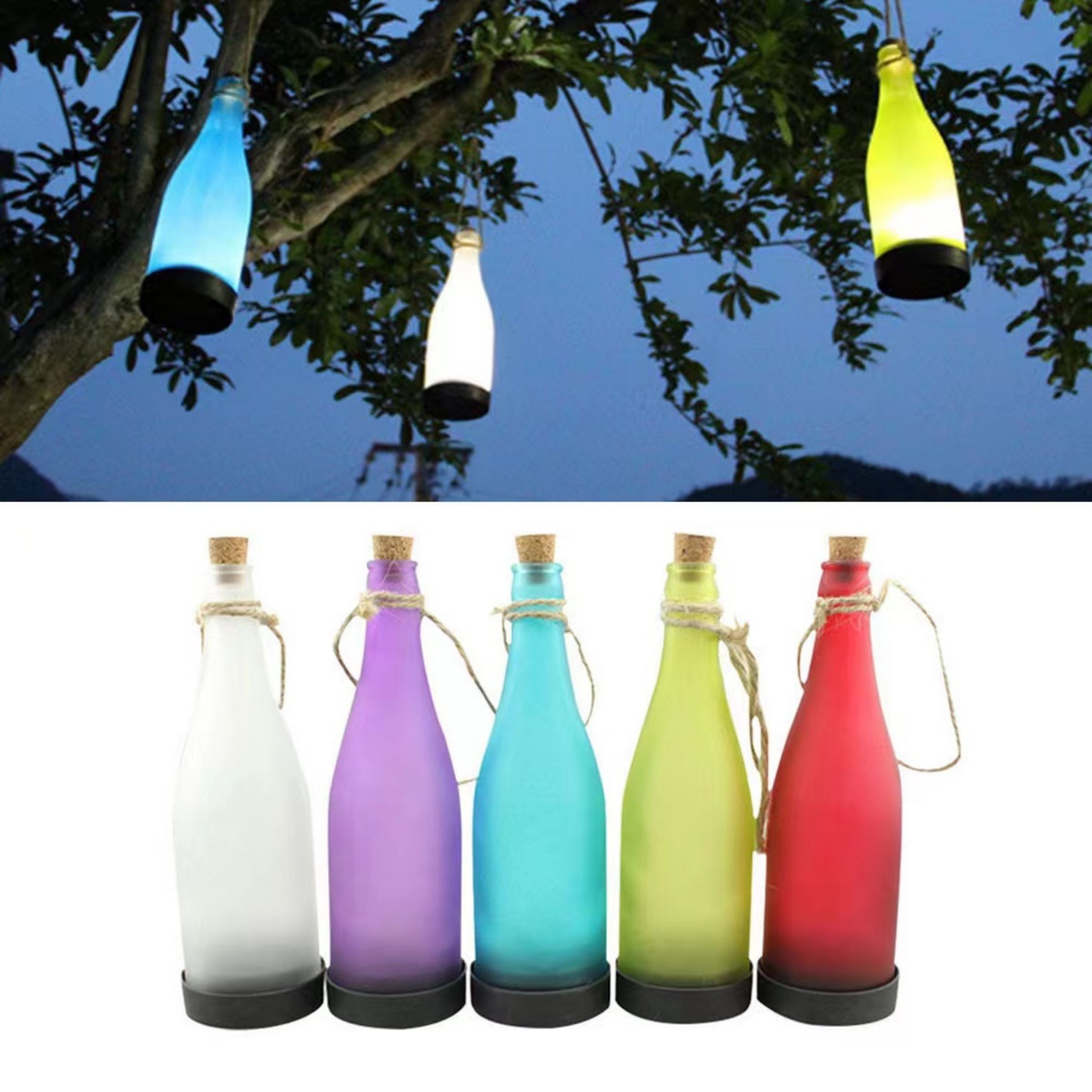 Luces de botella LED lámpara de colgación de jardín para fiestas patio de patio de jardín al aire libre (ESG10130)