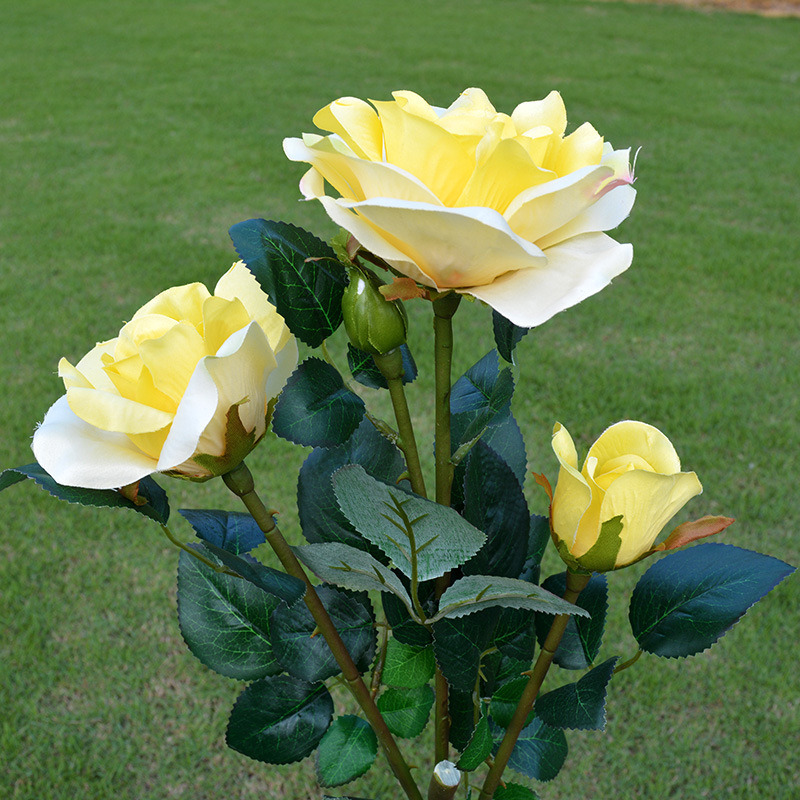 Rose Flower Estaca Ligera energía solar para patio de jardín en el patio trasero al aire libre (ESG16589)