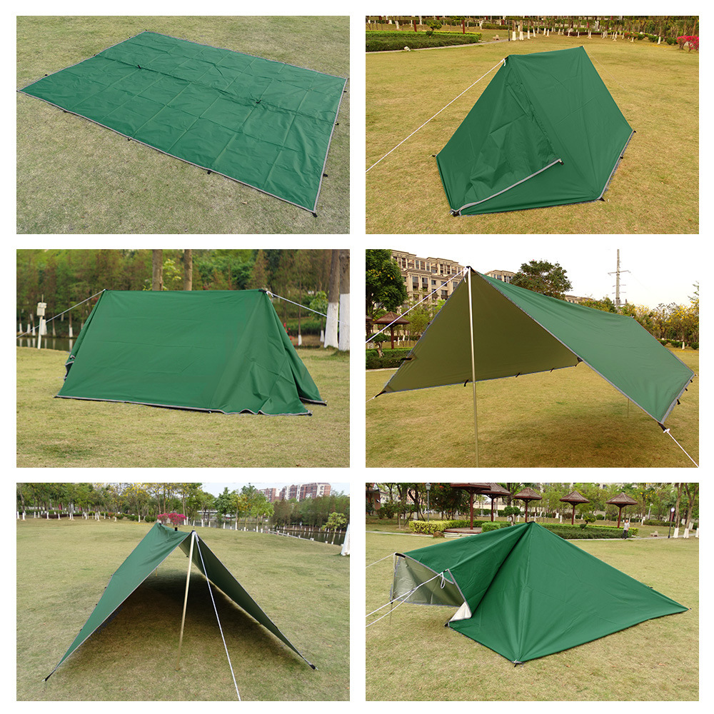 Toldo de toldo de tono solar de triángulo impermeable Tarp de supervivencia de la carpa de campamento al aire libre (ESG20264)